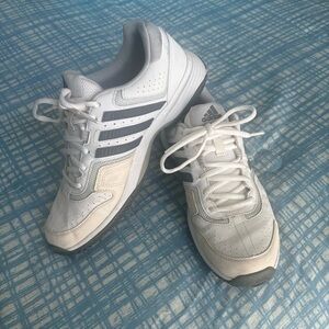 Adidas Barricade White and Gray Athletic Shoes women’s 8.5